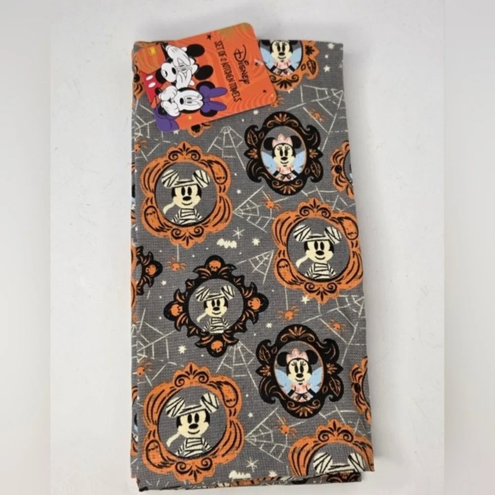 Disney Mickey And Minnie Portrait‎ Photo Frame Halloween Kitchen Towels Set